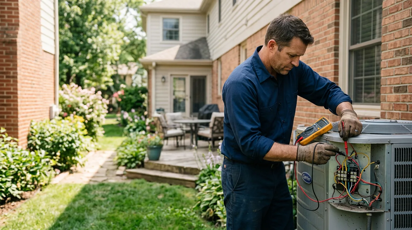 HVAC technician working near Stafford Springs, CT